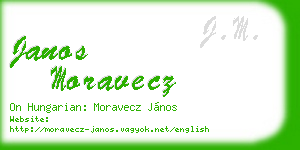 janos moravecz business card