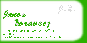 janos moravecz business card
